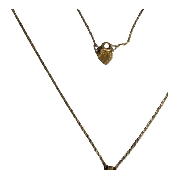 Sterling Silver Necklace Gold Vermeil Turquoise & Gold Drops Petite Vintage - Picture 9 of 9